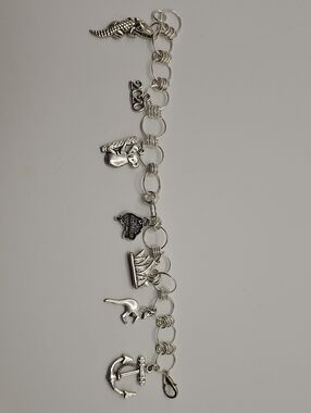 Silver-Tone Charm Bracelet with Nautical and Animal Charms Australia  Theme 2020